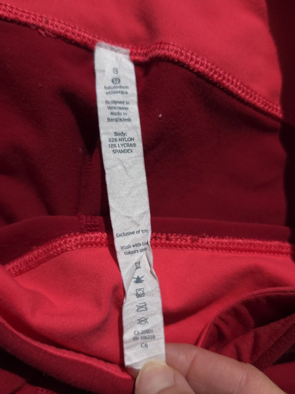 Lululemon Athletica Women’s Size 8 Maroon Red Pull On Capri Cropped Leggings